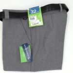 Virginian Belted Mens Trousers 32" to 46" Silver Grey